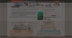 Desktop Screenshot of overnamebedrijven.nl